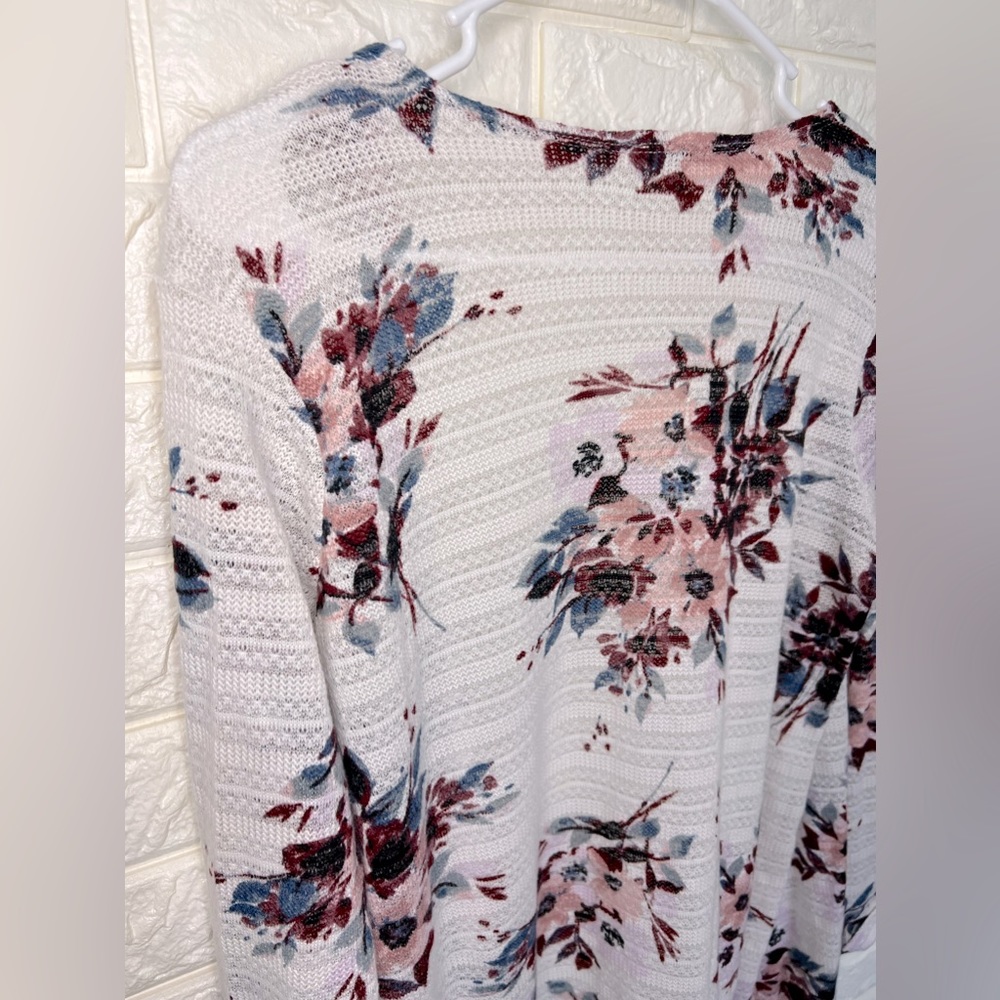 Charlotte Russe Floral Knit Cardigan Sz Small - Picture 6 of 9